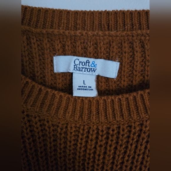 Croft And Barrow Womens Size L Knit Long Sleeve Sweater Top - Picture 3 of 9